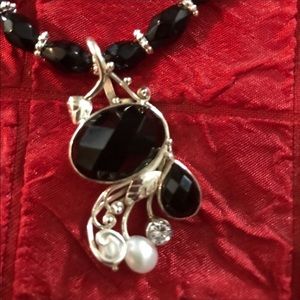 Sterling Silver glass Necklace, Pendant & Earrings